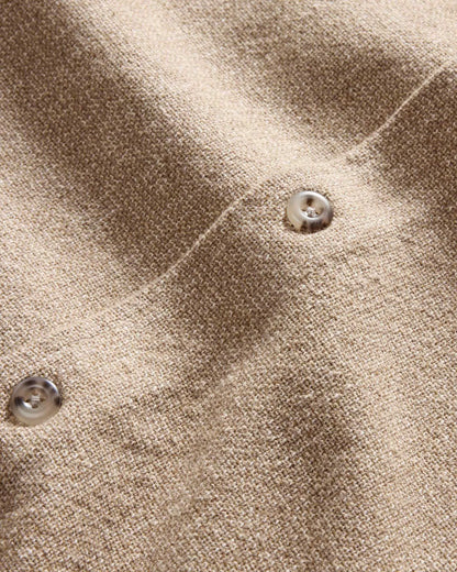 The Point Shirt in Heather Oat Linen Tweed