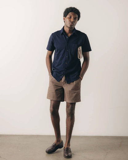 The Short Sleeve California in Rinsed Indigo Slub