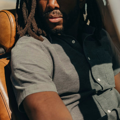 The Short Sleeve California in Heather Slate Cord