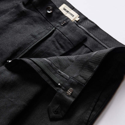 The Thomas Trouser in Coal Linen Twill