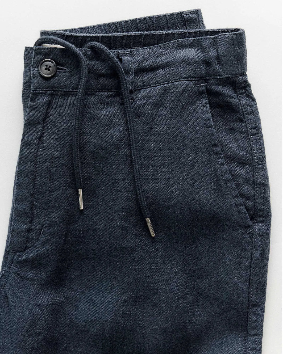 The Easy Pant in Navy Linen