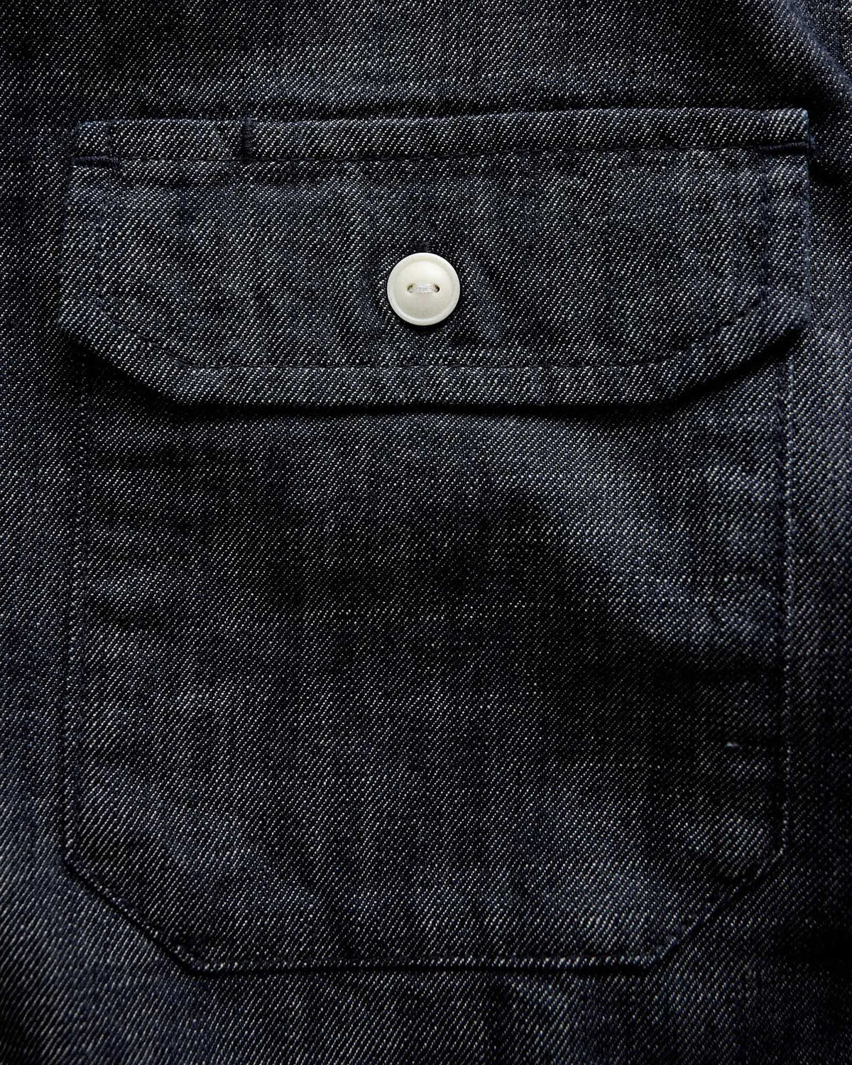 The Short Sleeve Mechanic Shirt in Rinsed Indigo Denim