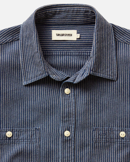 The Short Sleeve Utility Shirt in Roped Indigo