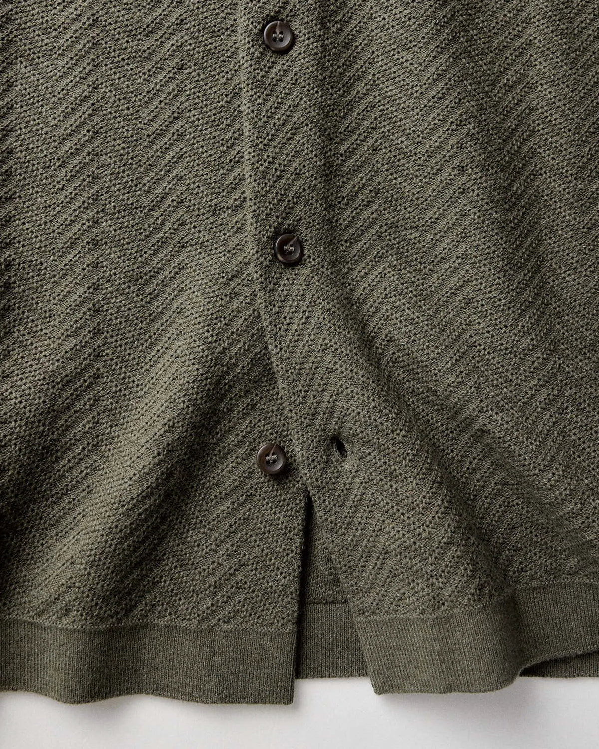 The Button Down Polo in Cilantro Herringbone