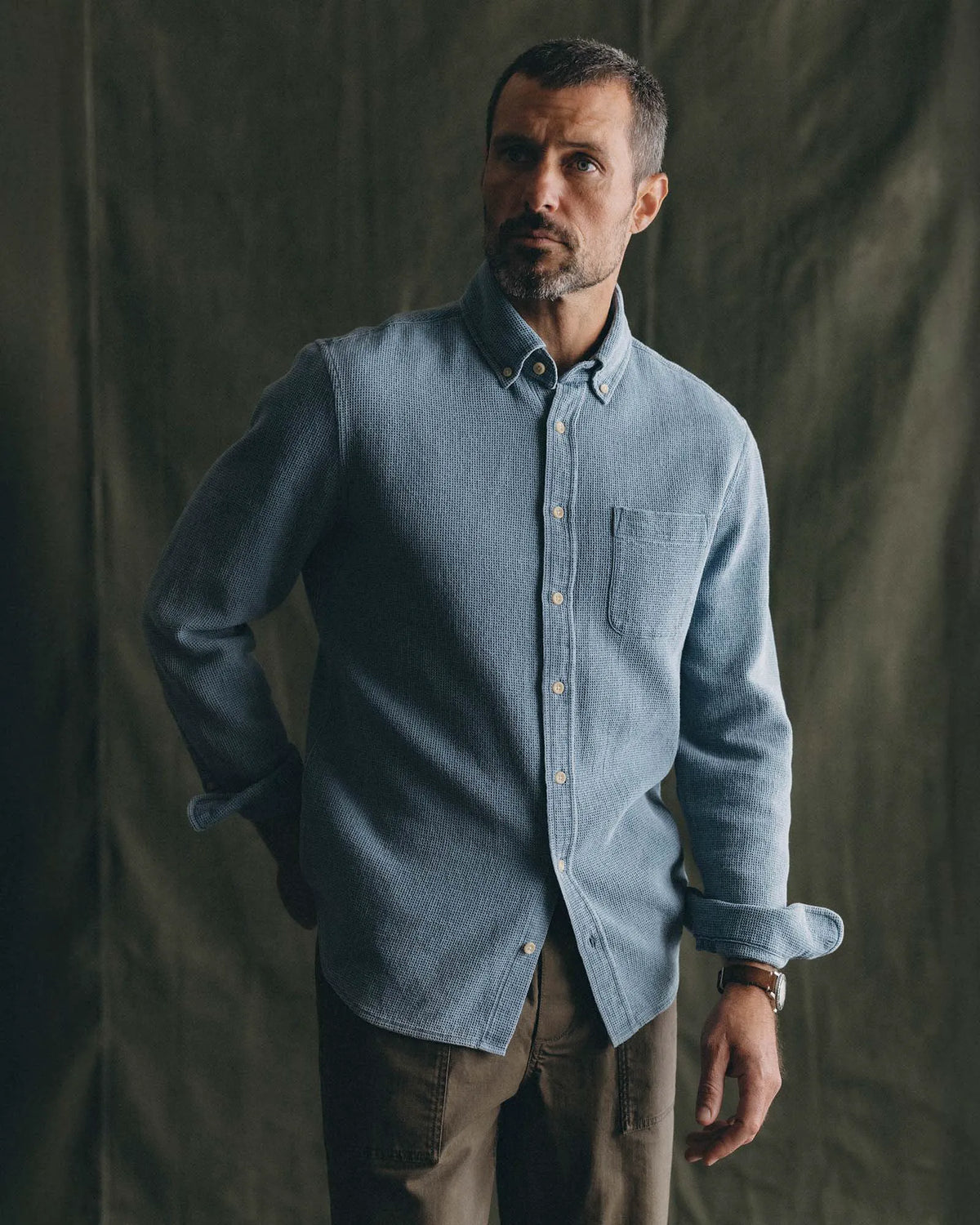 The Jack in Washed Indigo Waffle