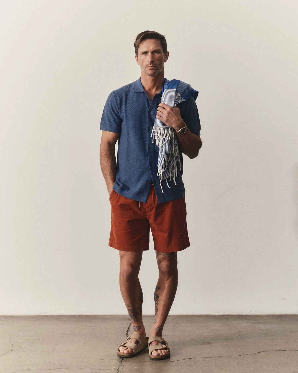 The Apres Short in Heather Chili Pincord