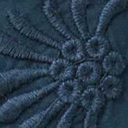 The Davis Shirt in Navy Floral Embroidery