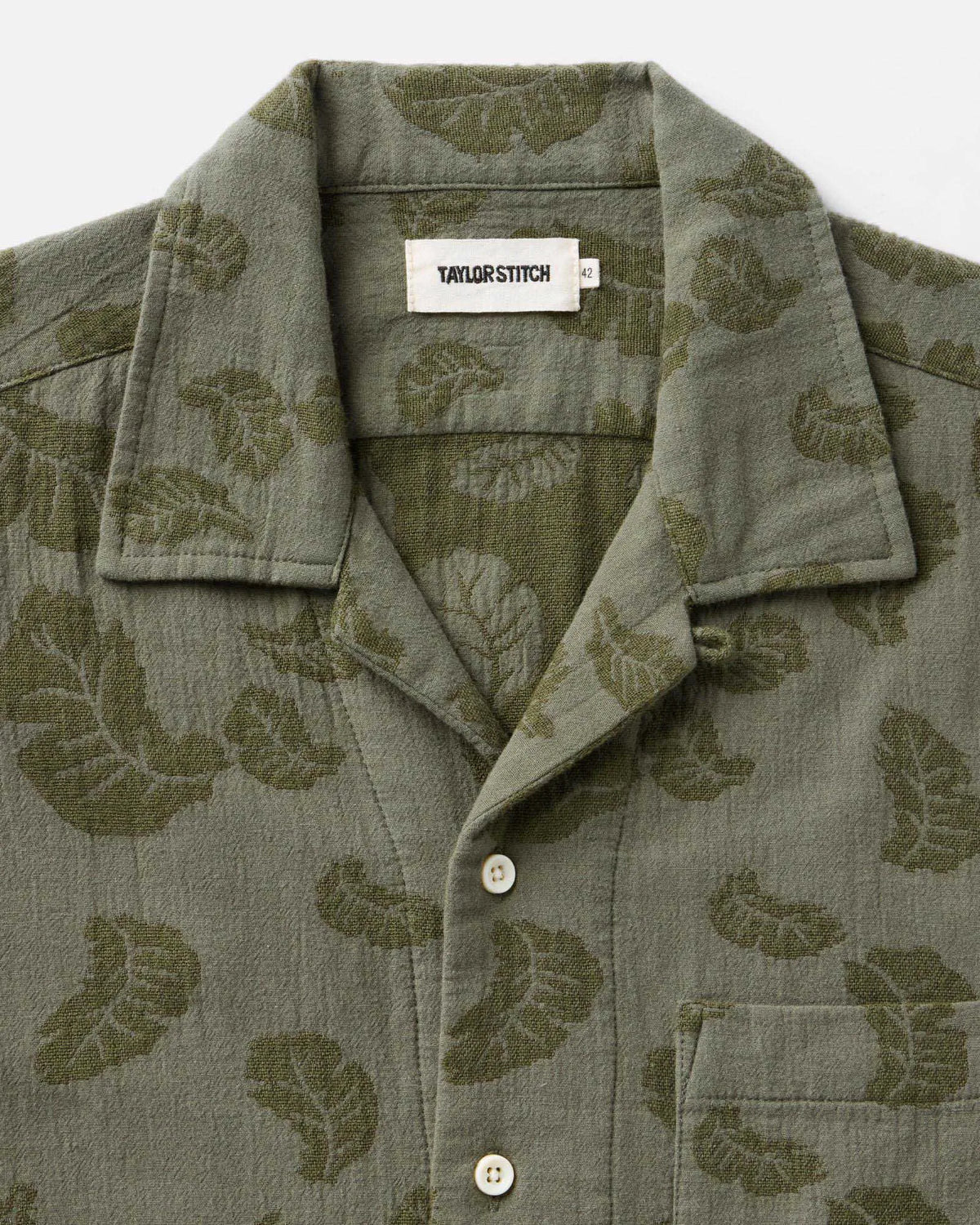 The Hawthorne Shirt in Burnt Olive Floral Jacquard