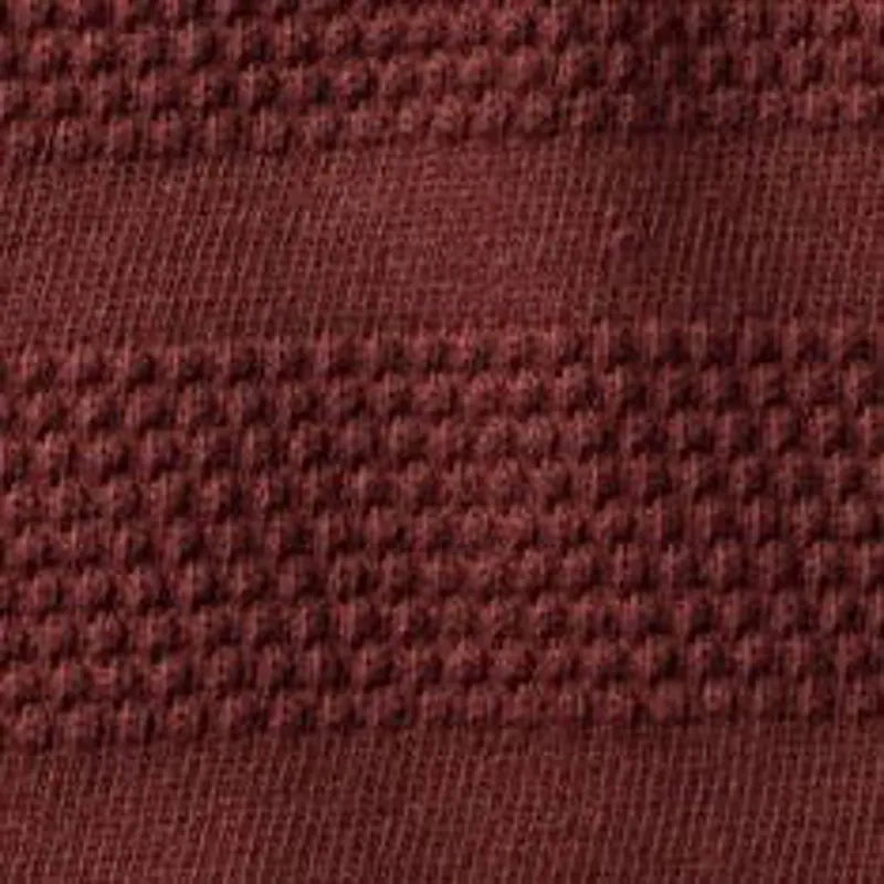 The Bywater Polo in Burgundy Knit Stripe