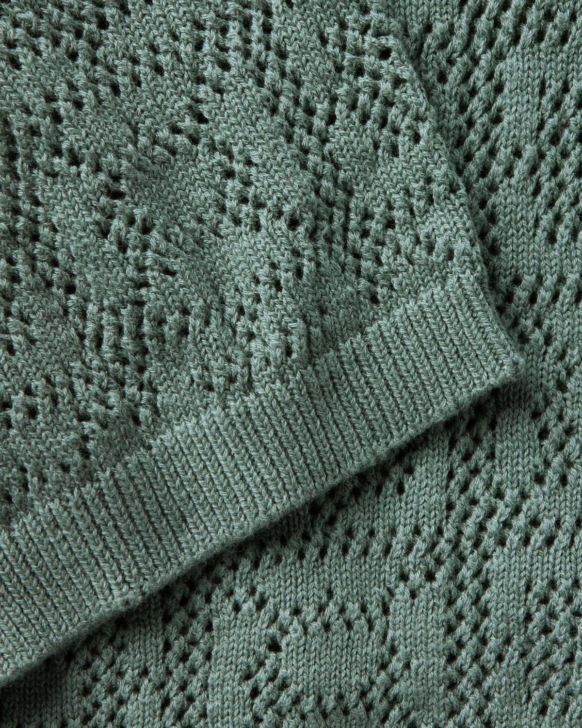 The Monterey Sweater Polo in Deep Sea Geo Crochet