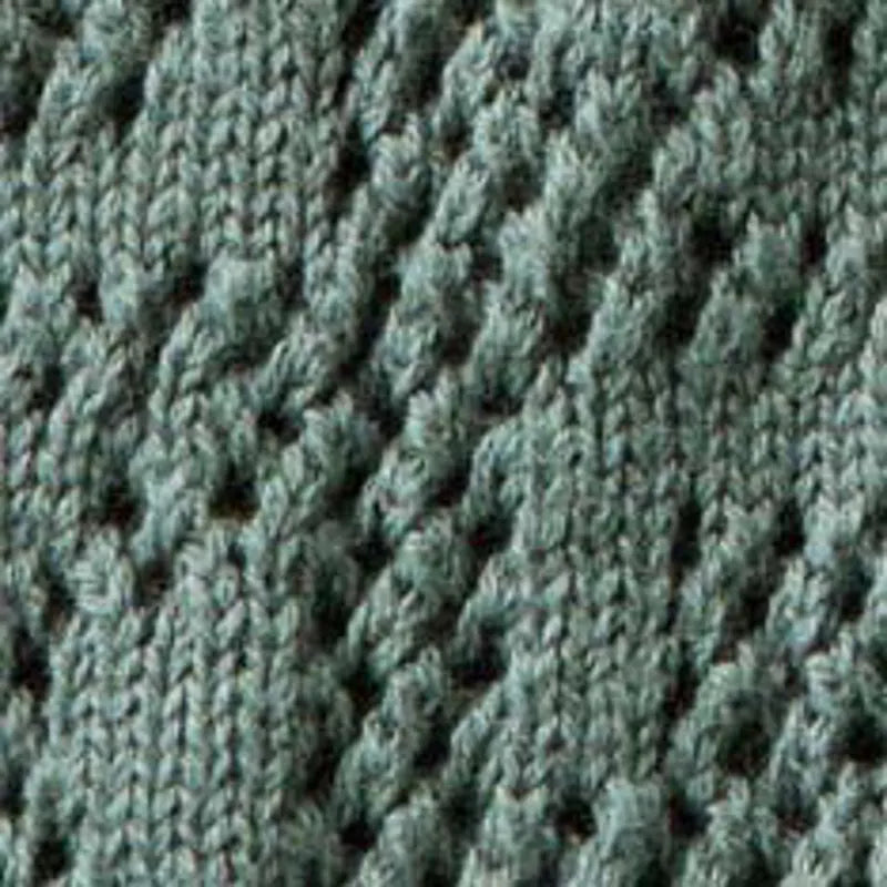 The Monterey Sweater Polo in Deep Sea Geo Crochet