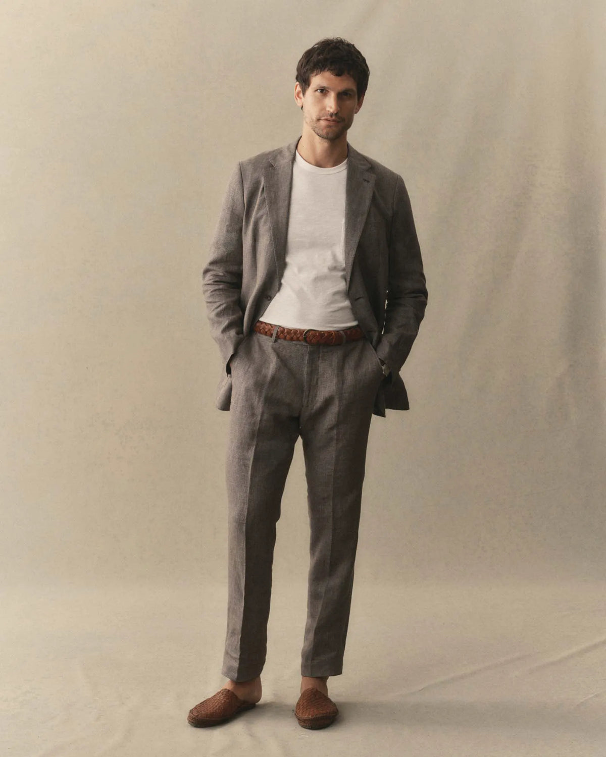 The Stevens Trouser in Morel Micro Check