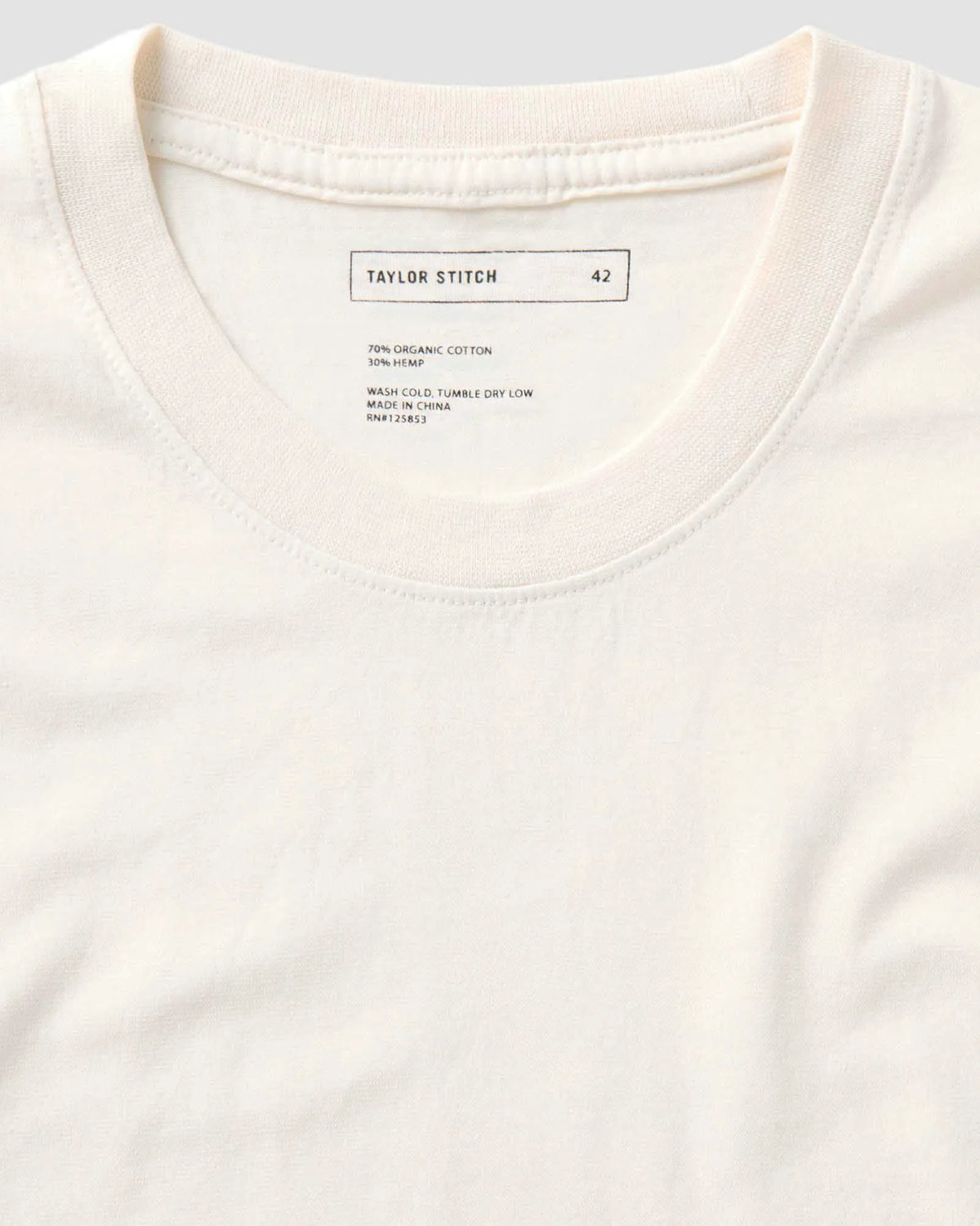 The Cotton Hemp Tee in Vintage White