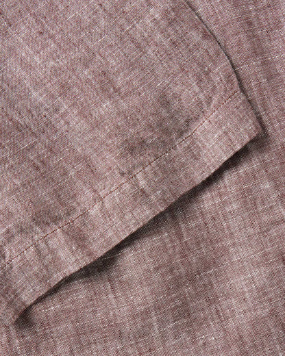 The Short Sleeve Jack in Burgundy Linen