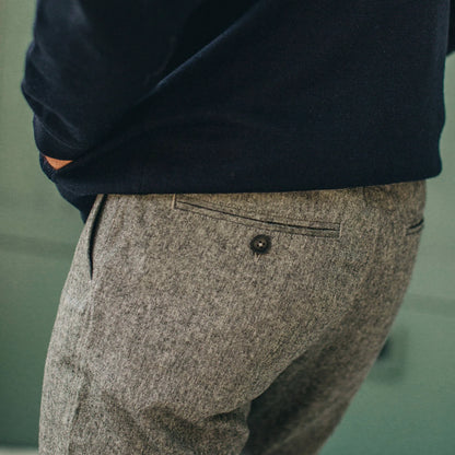 The Carmel Pant in Charcoal Birdseye Wool