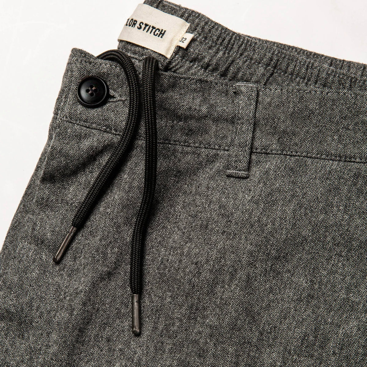 The Carmel Pant in Charcoal Birdseye Wool