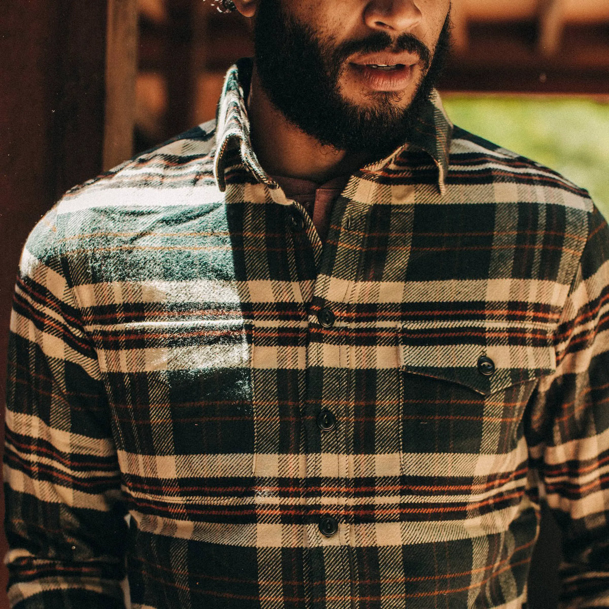 The Crater Shirt in Forest Plaid