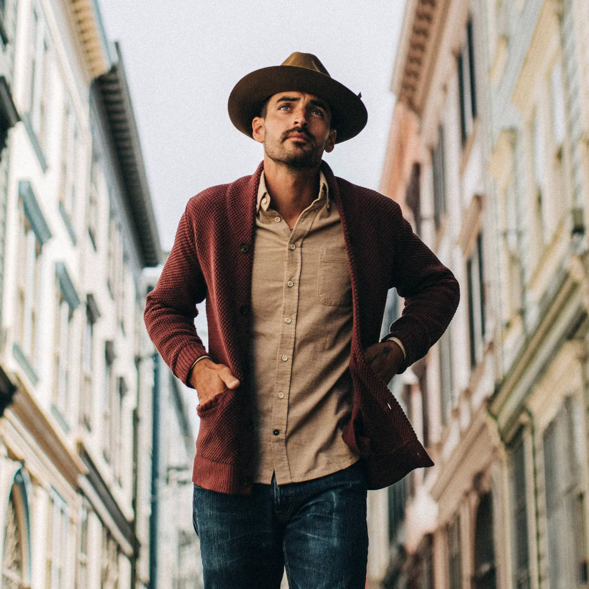 The Crawford Sweater in Burgundy