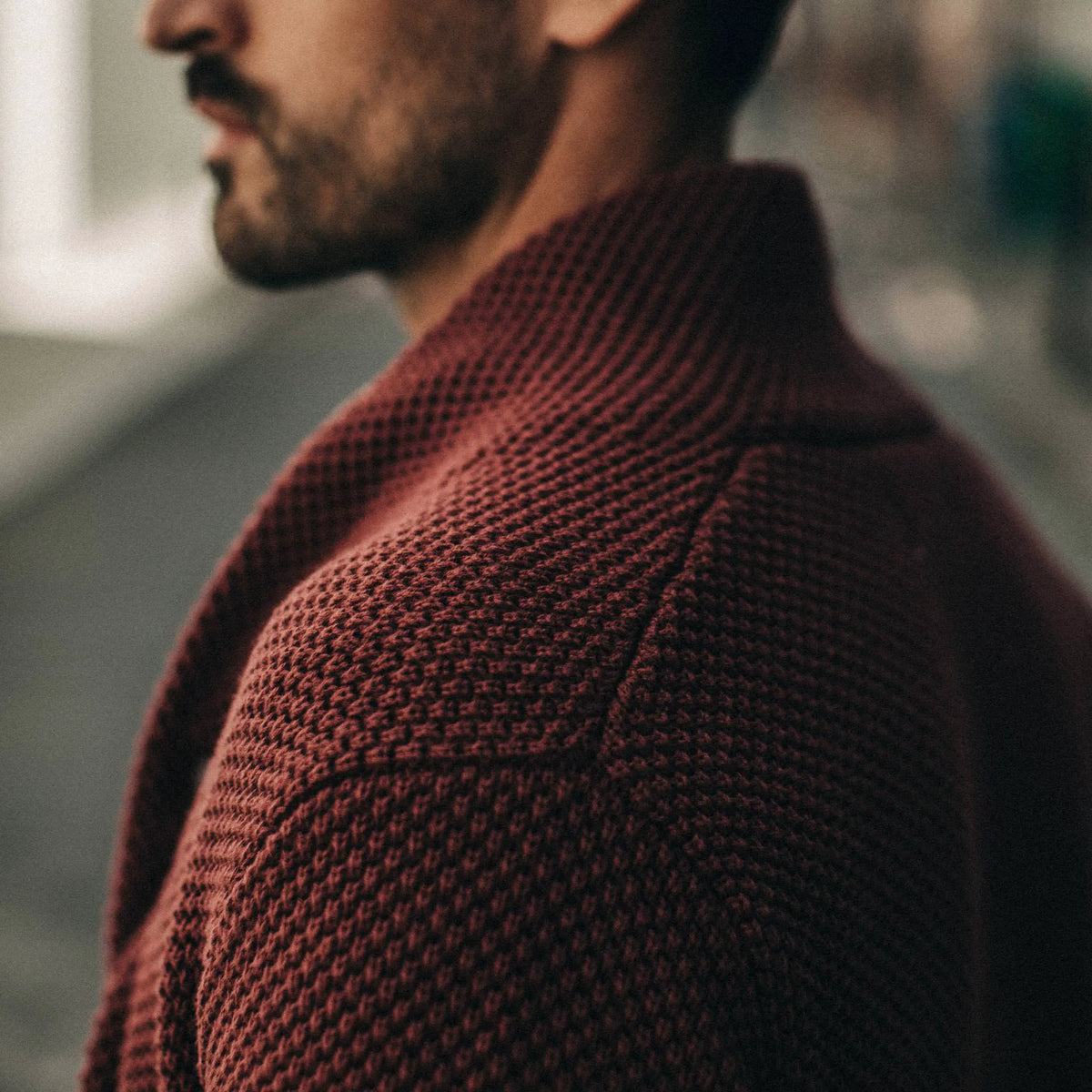 The Crawford Sweater in Burgundy