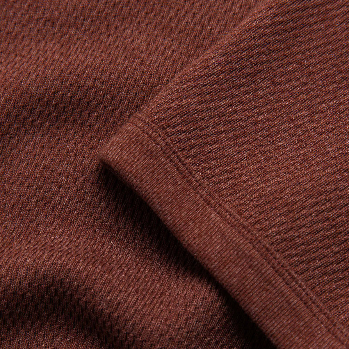 The Heavy Bag Waffle Short Sleeve in Burgundy