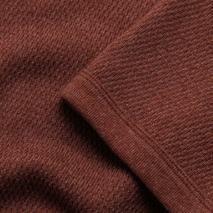 The Heavy Bag Waffle Short Sleeve in Burgundy