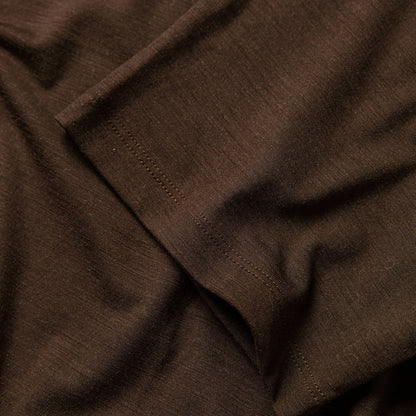The Merino Tee in Heather Espresso