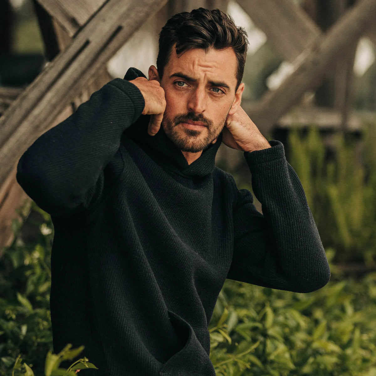 The Nomad Hoodie in Navy Twill