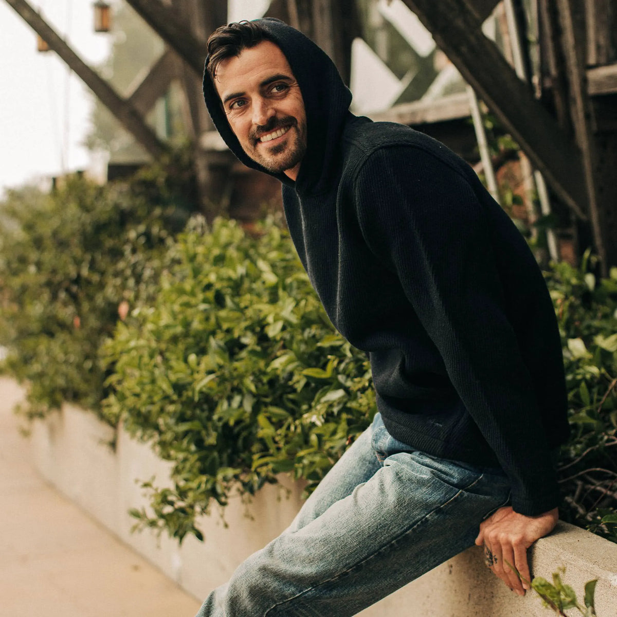 The Nomad Hoodie in Navy Twill