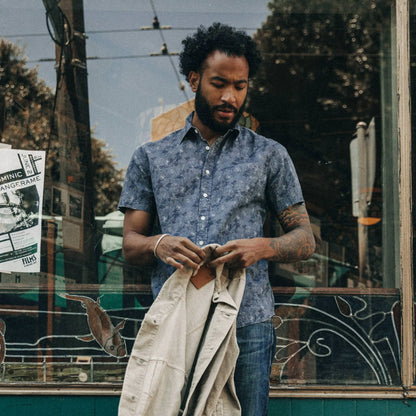 The Short Sleeve California in Ocean Sketch