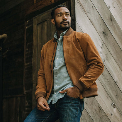 The Bomber Jacket in Sierra Suede