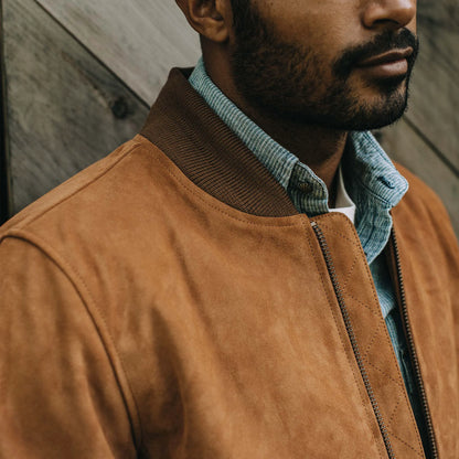The Bomber Jacket in Sierra Suede
