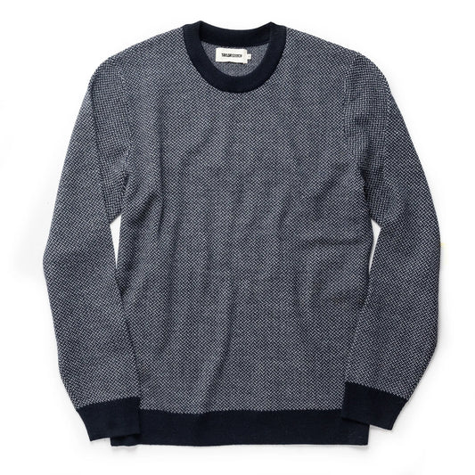 The Everett Sweater in Navy Birdseye