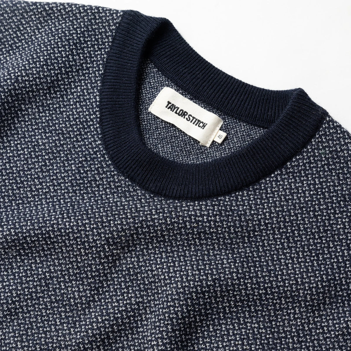 The Everett Sweater in Navy Birdseye