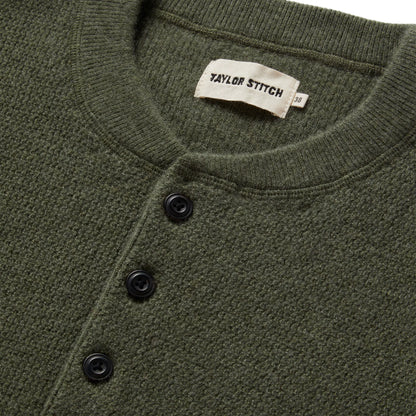 The Hudson Sweater in Heather Green