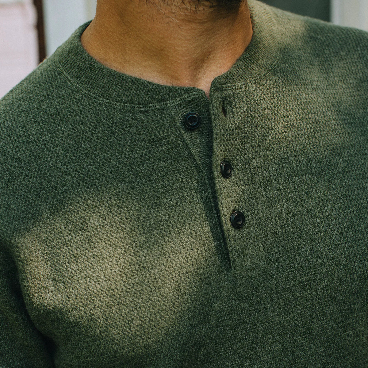 The Hudson Sweater in Heather Green