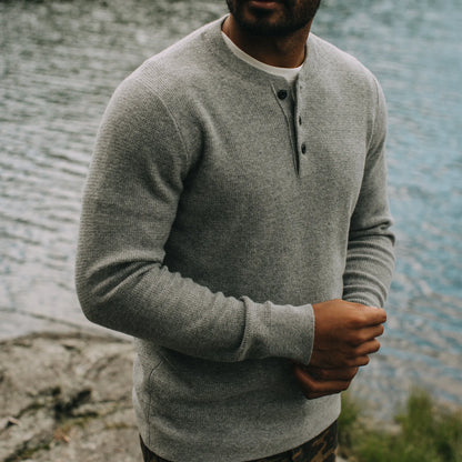 The Hudson Sweater in Heather Grey