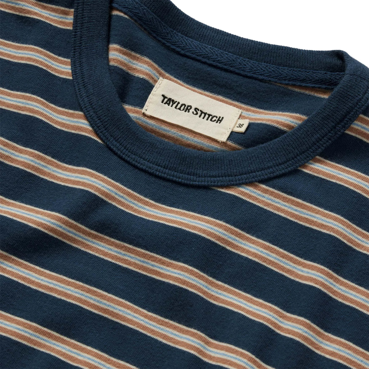 The Organic Cotton Tee in Deep Sea Stripe