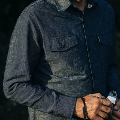 The Point Shirt in Indigo Slub