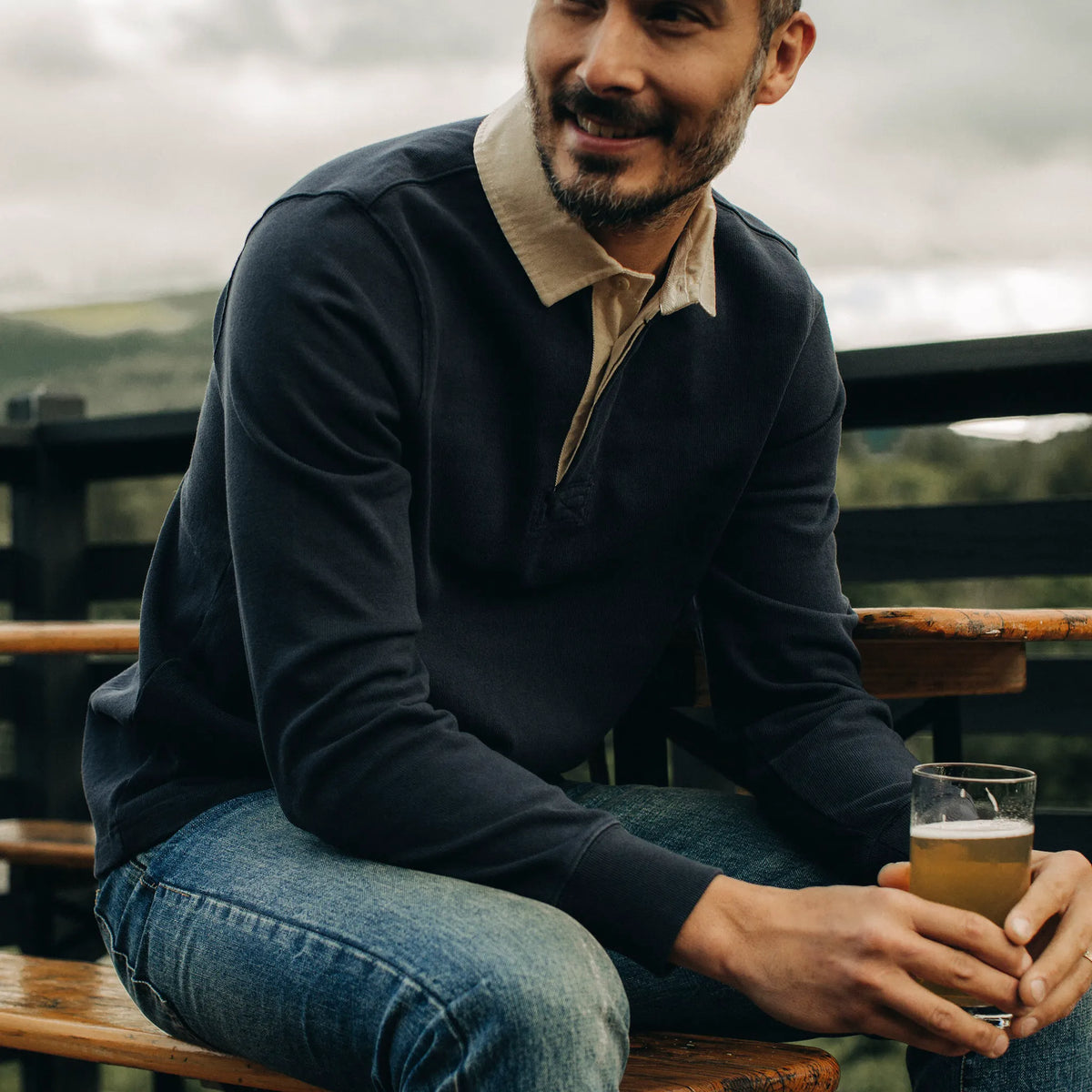 The Rugby Shirt in Dark Navy