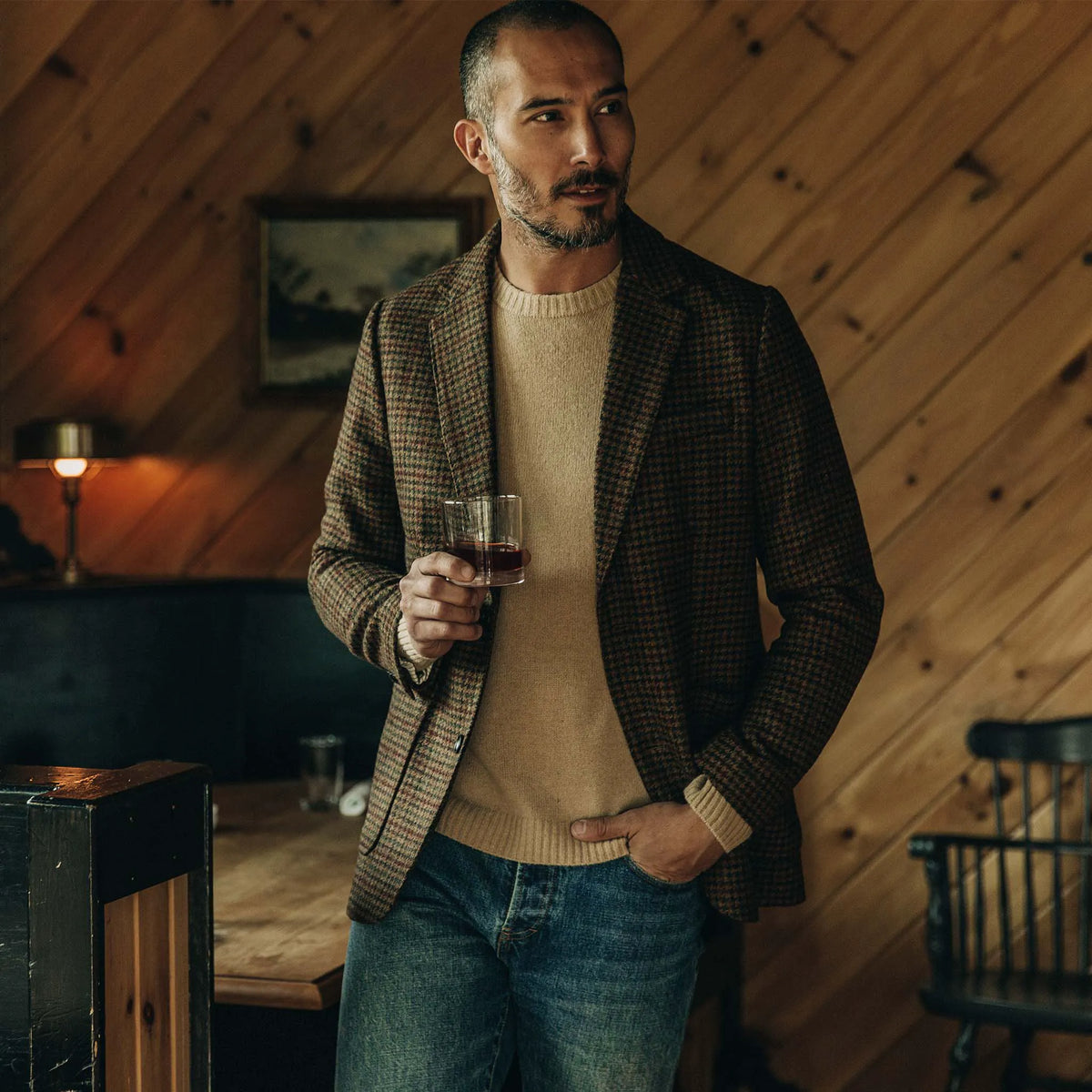 The Sheffield Sportcoat in Tan Gun Check