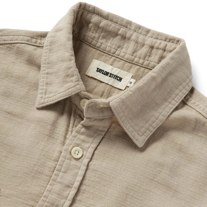 The Utility Shirt in Stone Double Cloth