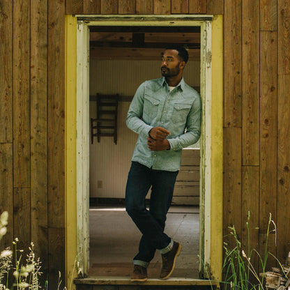 The Western Shirt in Indigo Stripe