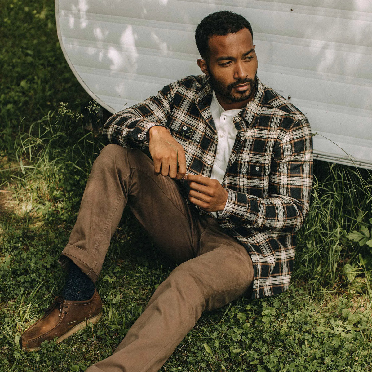 The Ledge Shirt in Admiral Plaid