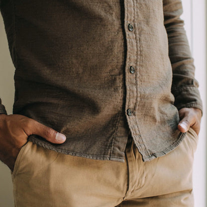 The Utility Shirt in Walnut Double Cloth