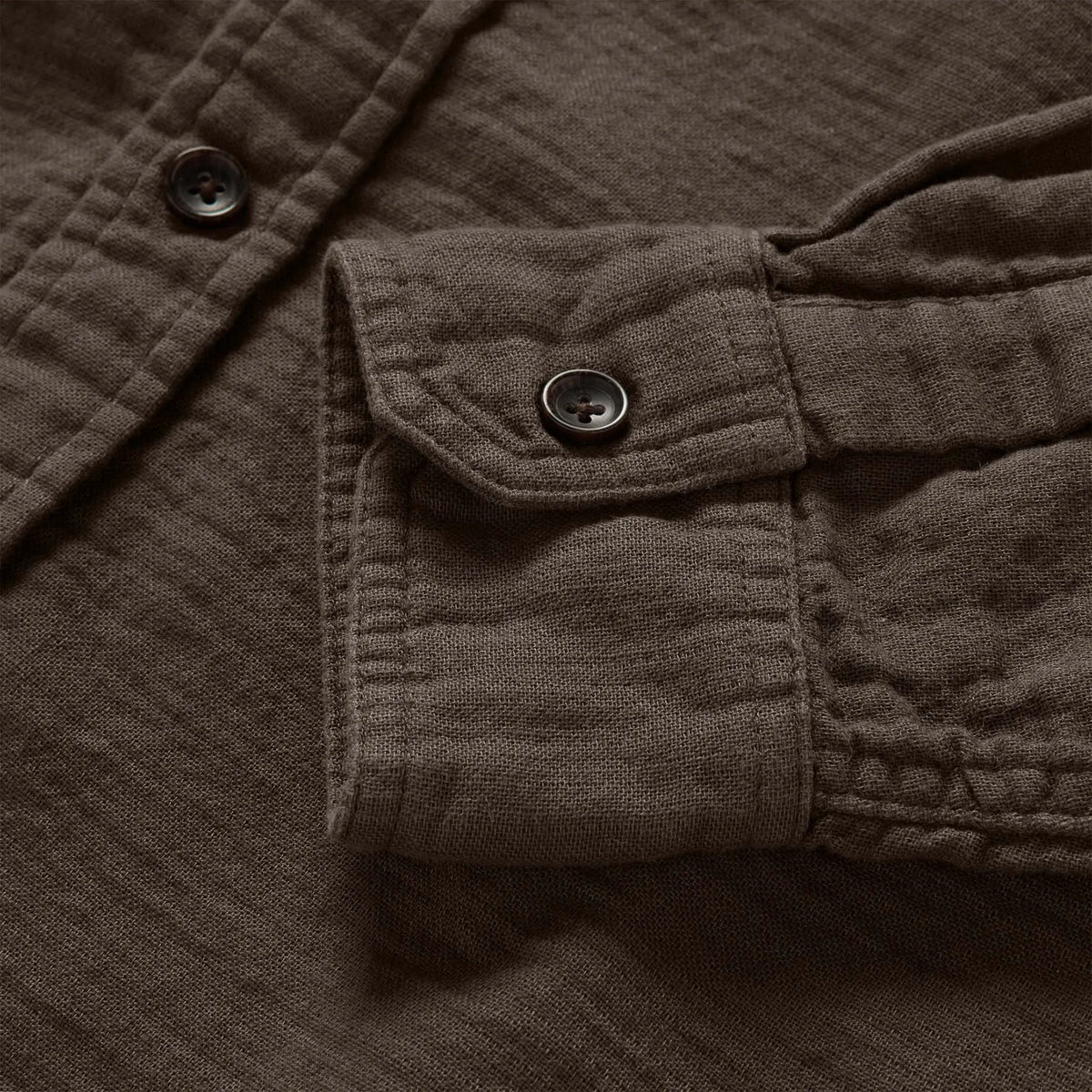 The Utility Shirt in Walnut Double Cloth