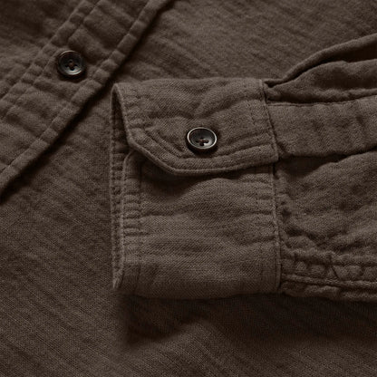 The Utility Shirt in Walnut Double Cloth