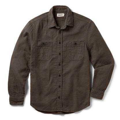 The Utility Shirt in Walnut Double Cloth