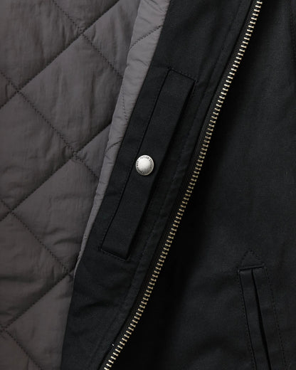 The Insulated Bomber Jacket in Coal Dry Wax