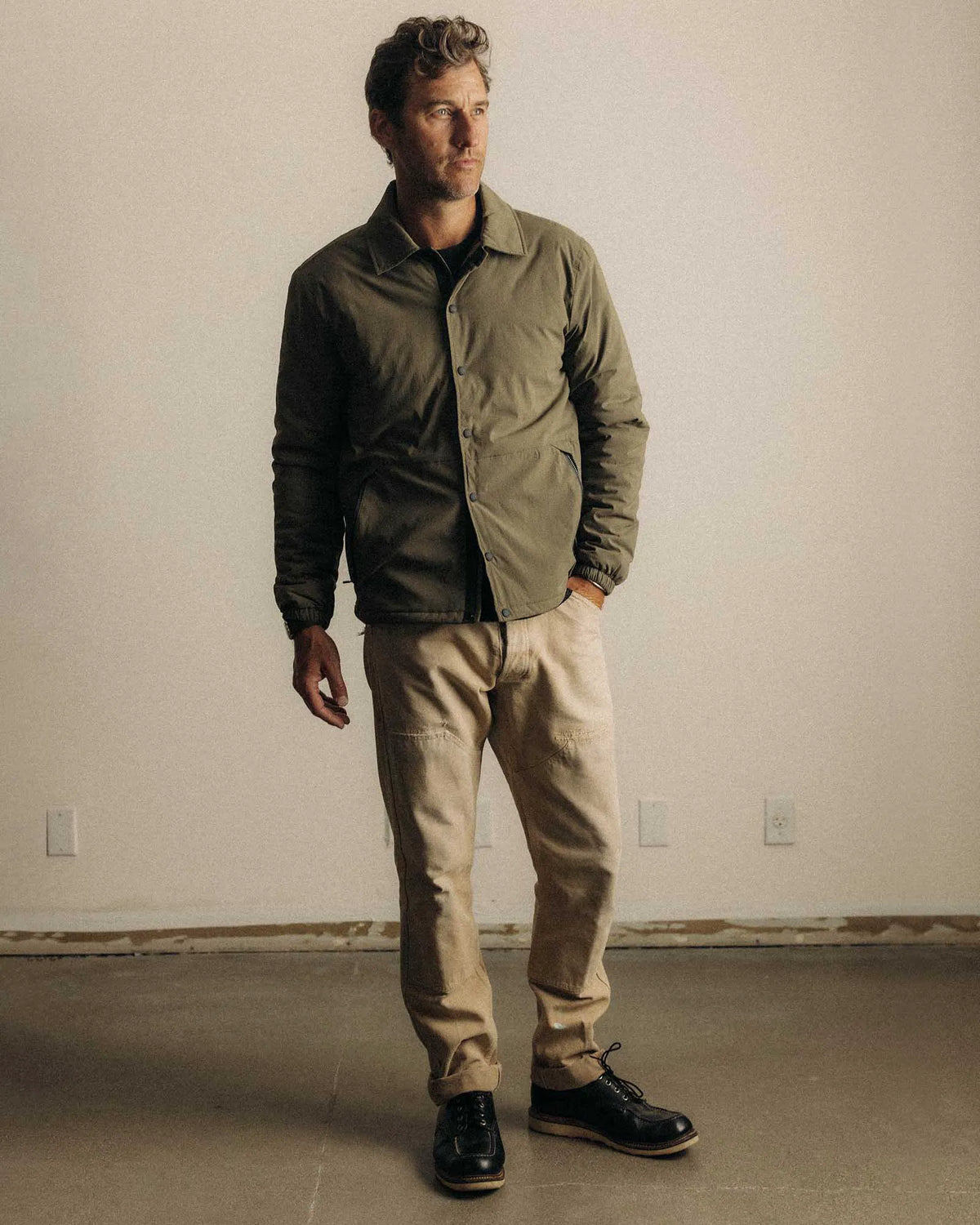 The Ridgeline Overshirt in Fatigue Olive