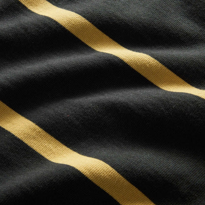 The Rugby Shirt in Faded Black Stripe